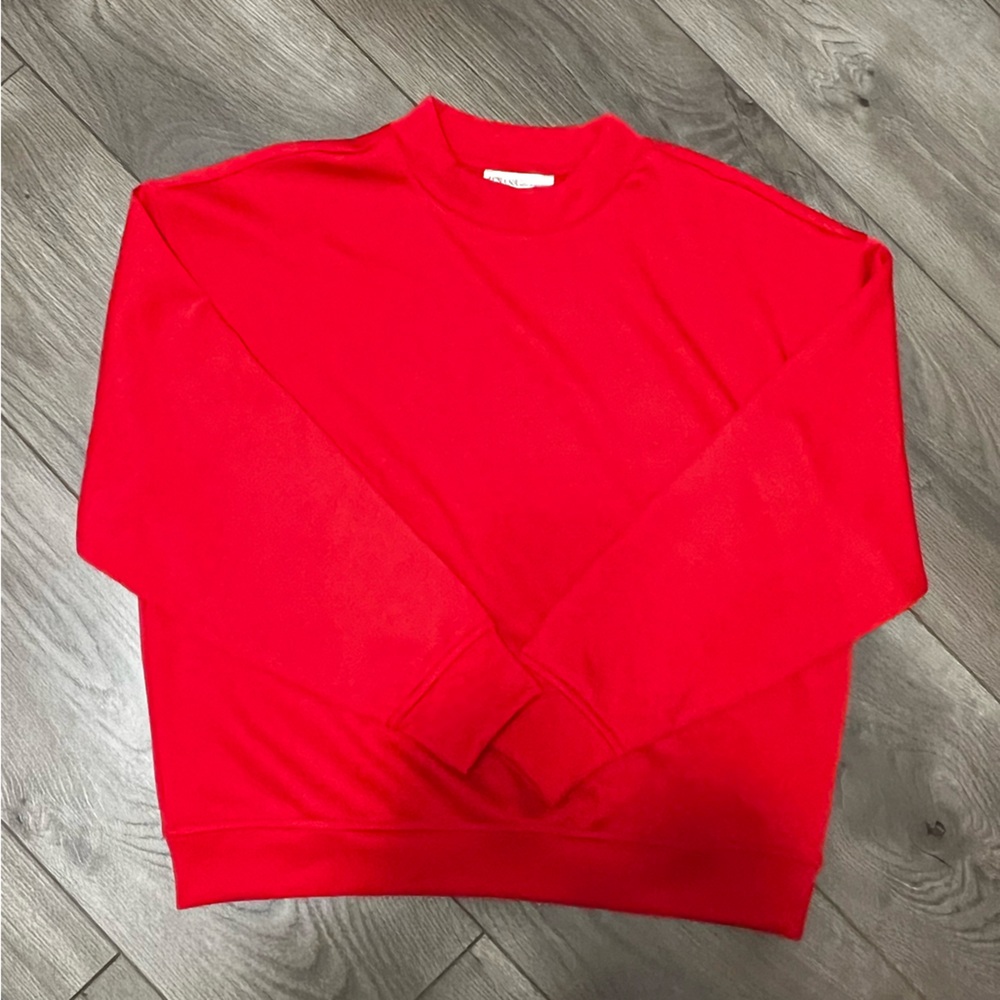 Zenana Outfitters “Scuba” Material Bold Red Top